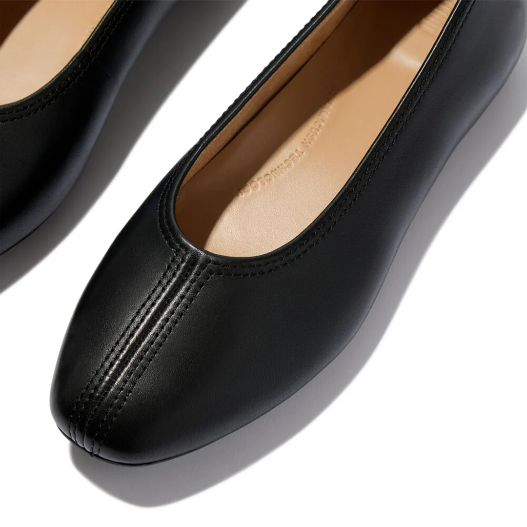 DELICATO High-cut Soft-leather Ballet Flats - Image 3