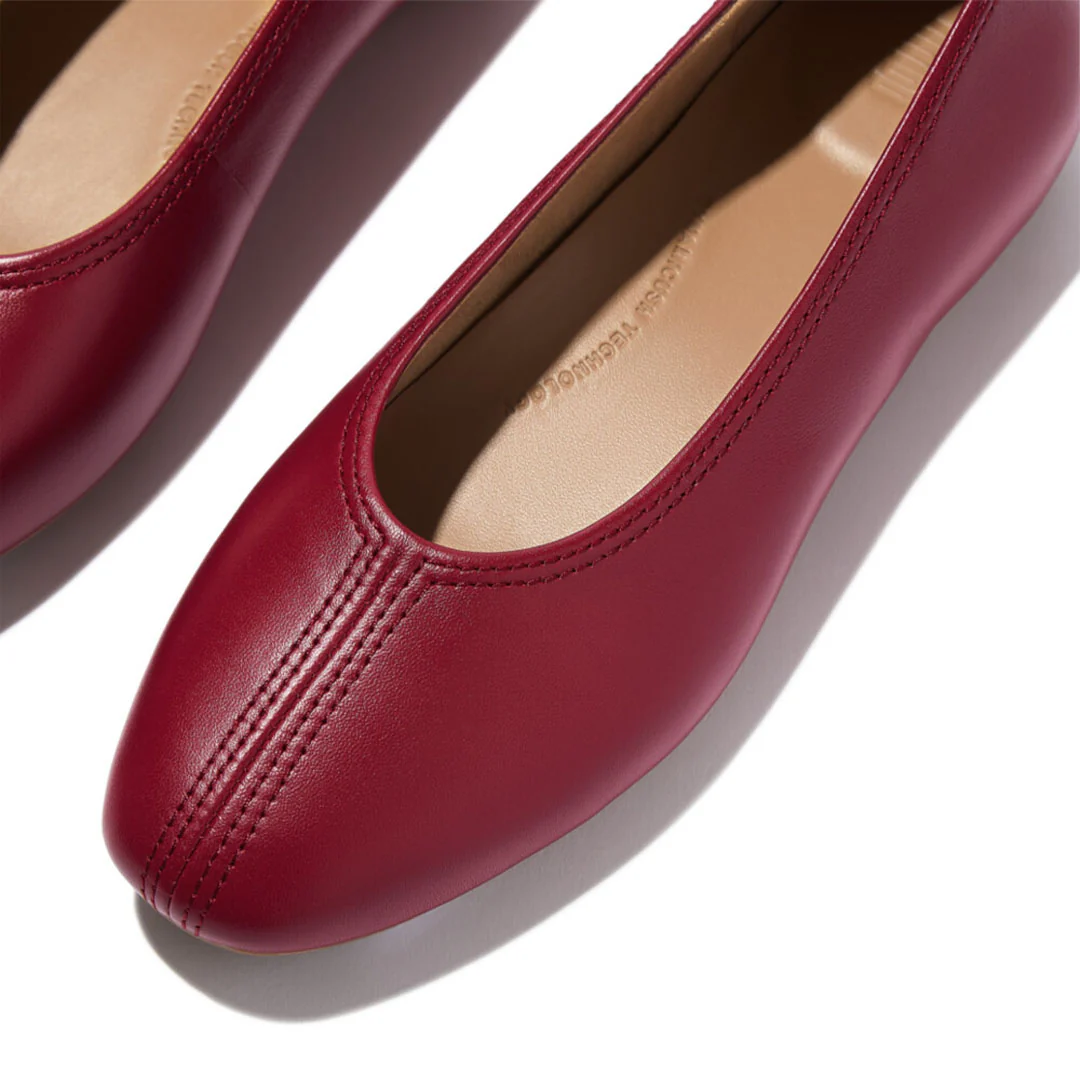 DELICATO High-cut Soft-leather Ballet Flats - Image 3