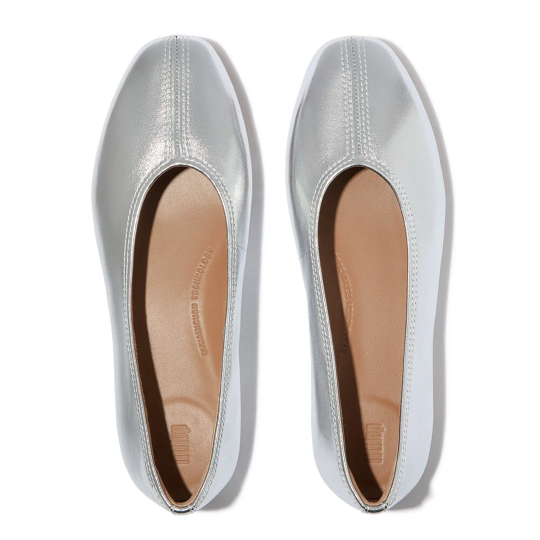 DELICATO High-cut Soft-leather Ballet Flats - Image 5