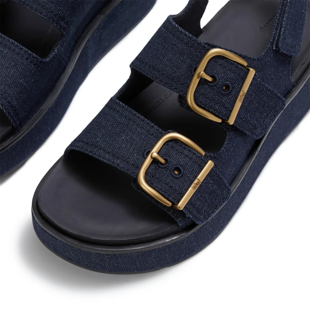 GEN-FF Max Buckle Denim Back-Strap Sandals - Image 4