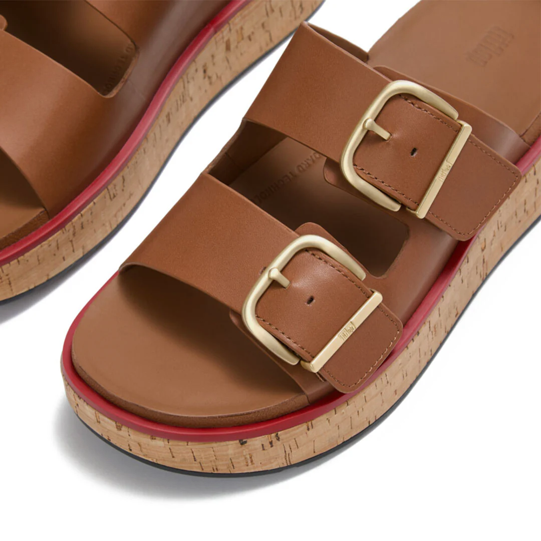GEN-FF Max Buckle Leather/cork Two-bar Slides - Image 4
