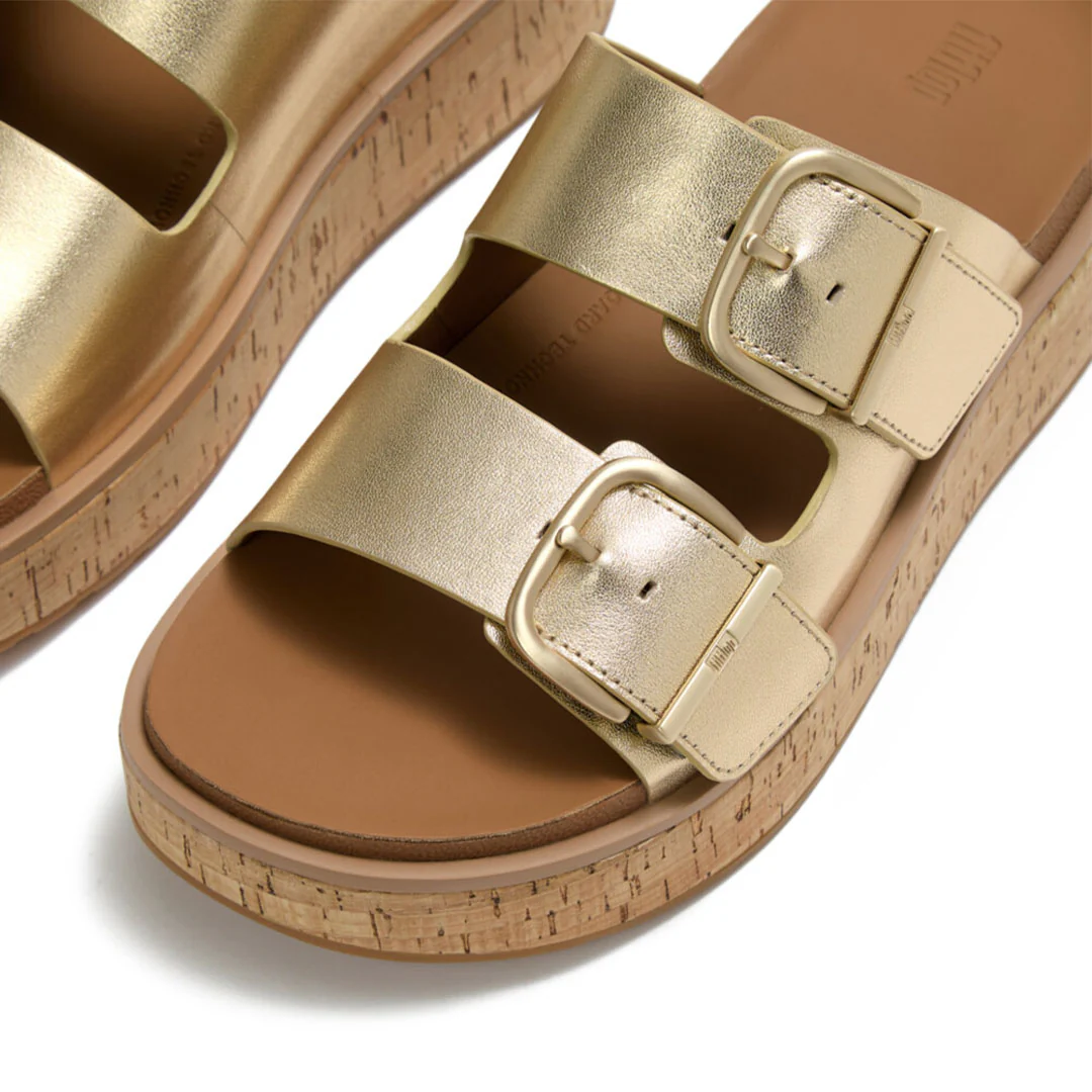 GEN-FF Max Buckle Leather/cork Two-bar Slides - Image 3