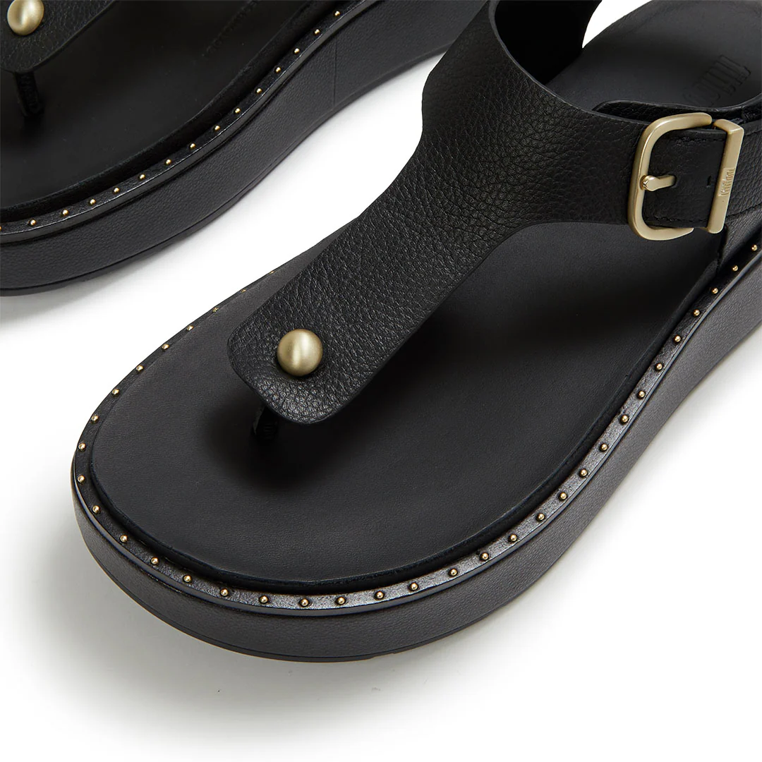 GEN-FF Max Buckle Tumbled-leather Toe-post Sandals - Image 3