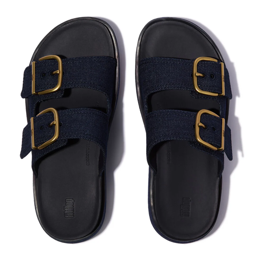 GEN-FF Max Buckle Two-Bar Denim Slides - Image 3