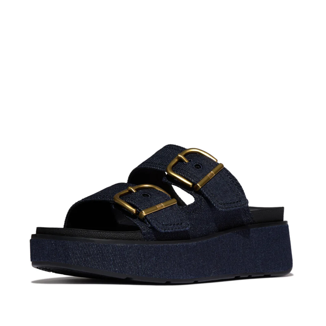 GEN-FF Max Buckle Two-Bar Denim Slides - Image 5