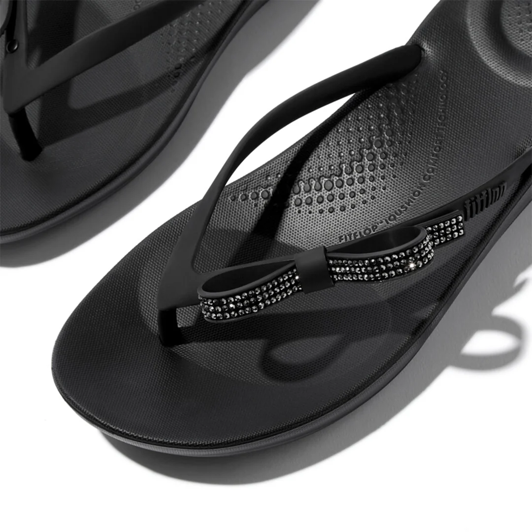 iQUSHION Glitz-Bow Flip-Flops - Image 3