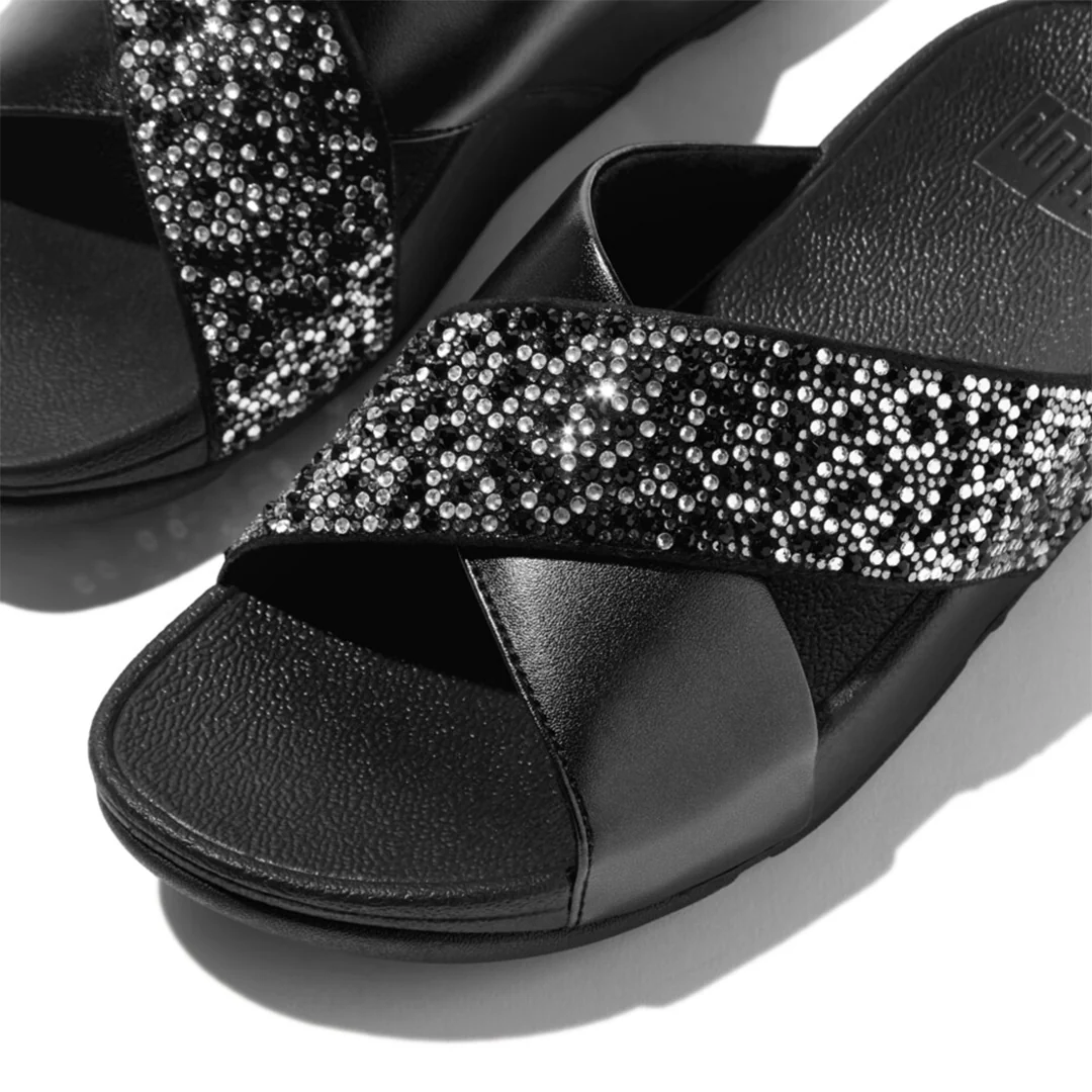 LULU Crystal-Mix Metallic Cross Slides - Image 3