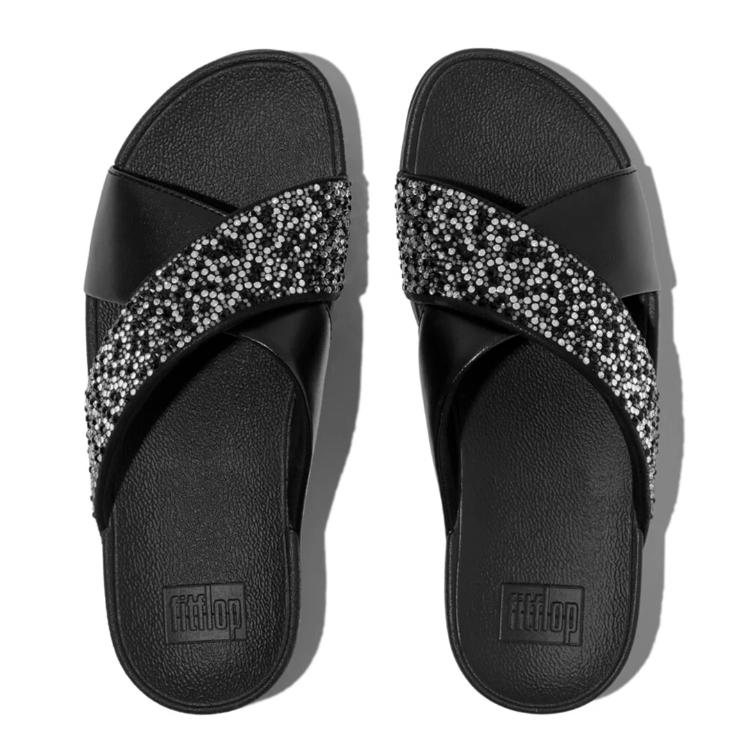 LULU Crystal-Mix Metallic Cross Slides - Image 4
